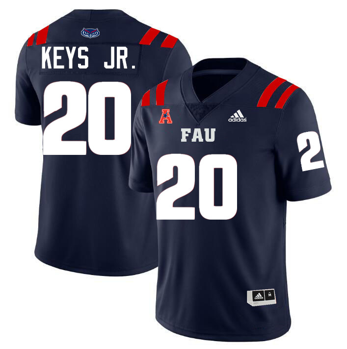 #20 Chris Keys Jr. FAU Jersey,Florida Atlantic Owls Football Jersey,Uniforms,Gears-Navy #20 Chris Keys Jr. FAU Jersey,Florida Atlantic Owls Football Jersey,Uniforms,Gears-Navy